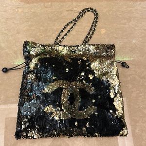 *NOT FOR SALE* Chanel Summer Nights Sequin Drawstring Tote Bag